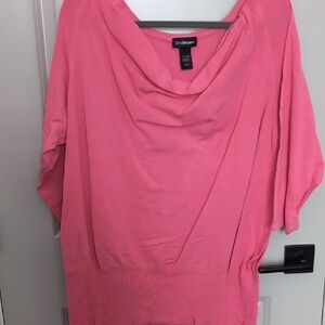Lane Bryant Pink Cowl Neck Sweater